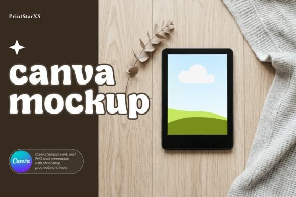 Kindle EReader Mockup Canva EBook Screen