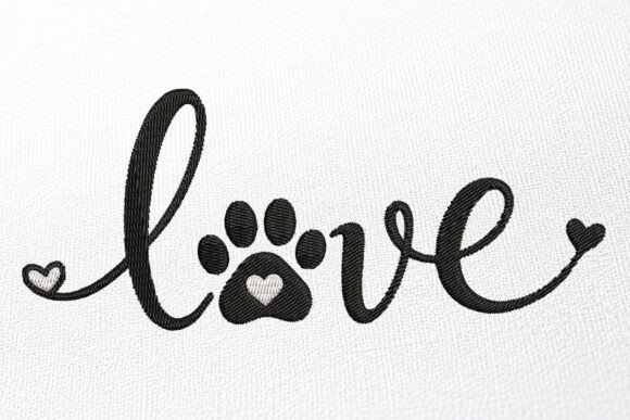 Love Embroidery Design