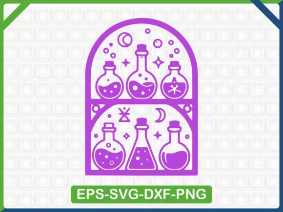 Magic Potion Shelf SVG