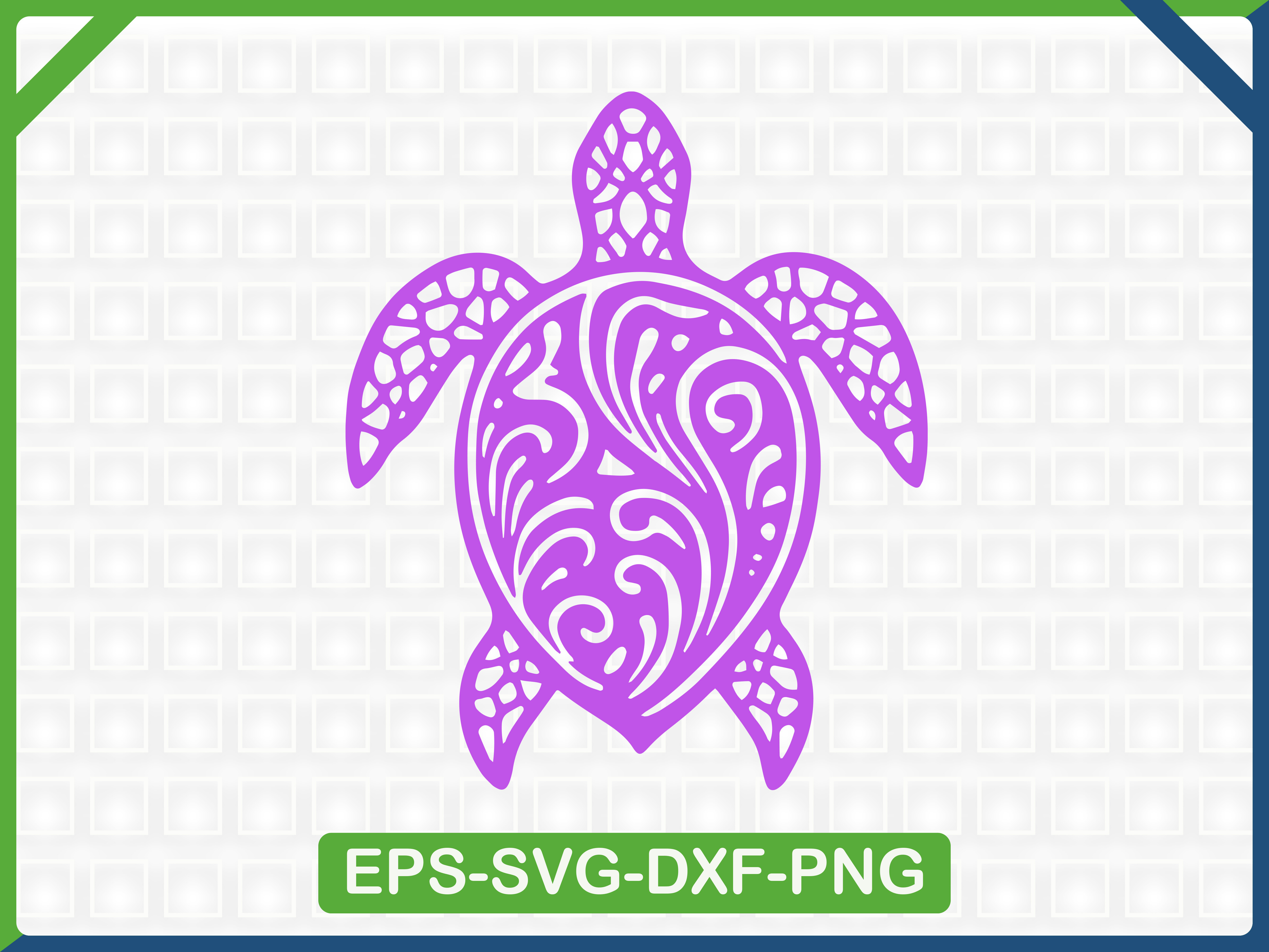 Mandala Sea Turtle SVG