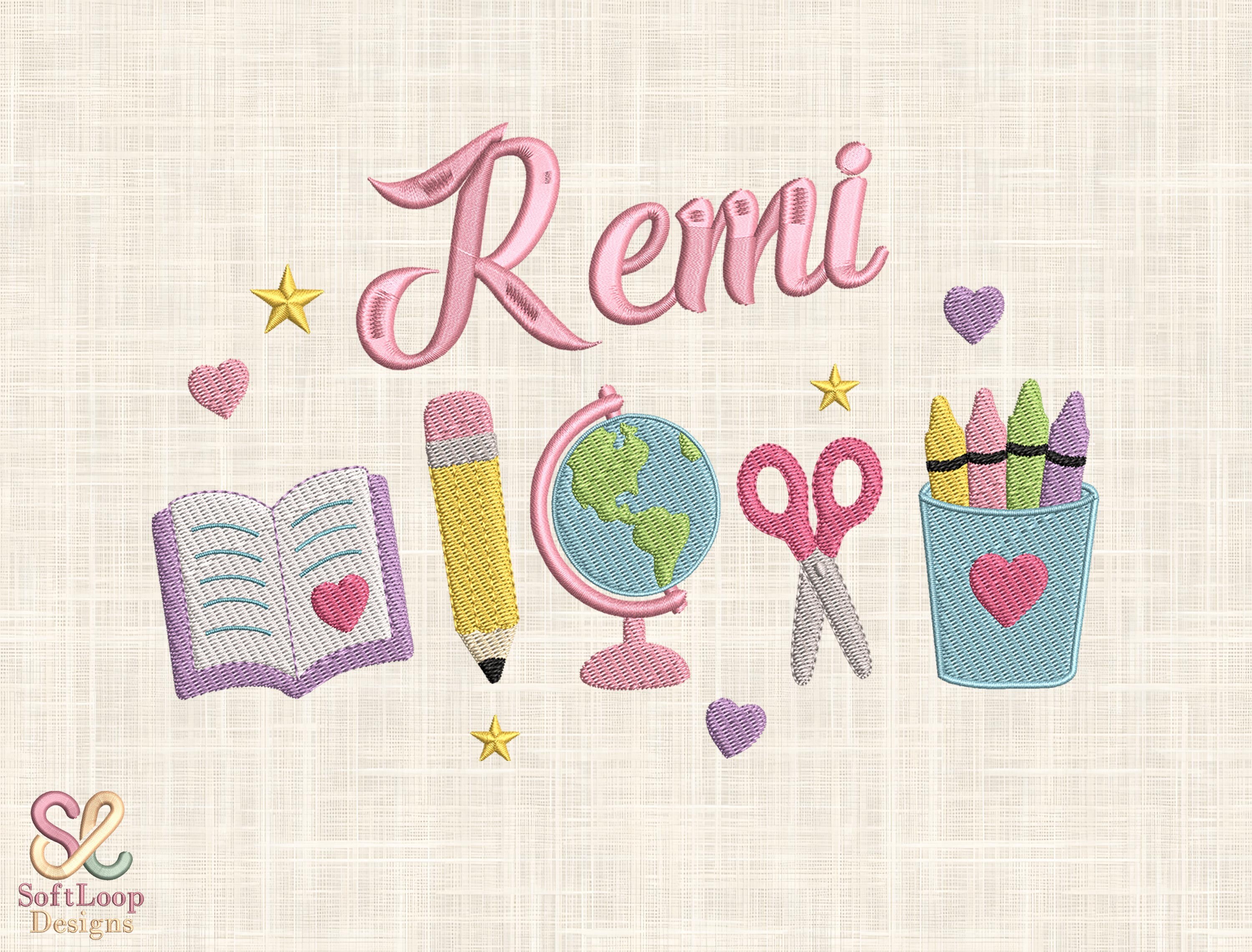 Personalized Back to School Embroidery