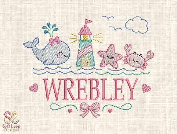 Personalized Ocean Animals Embroidery