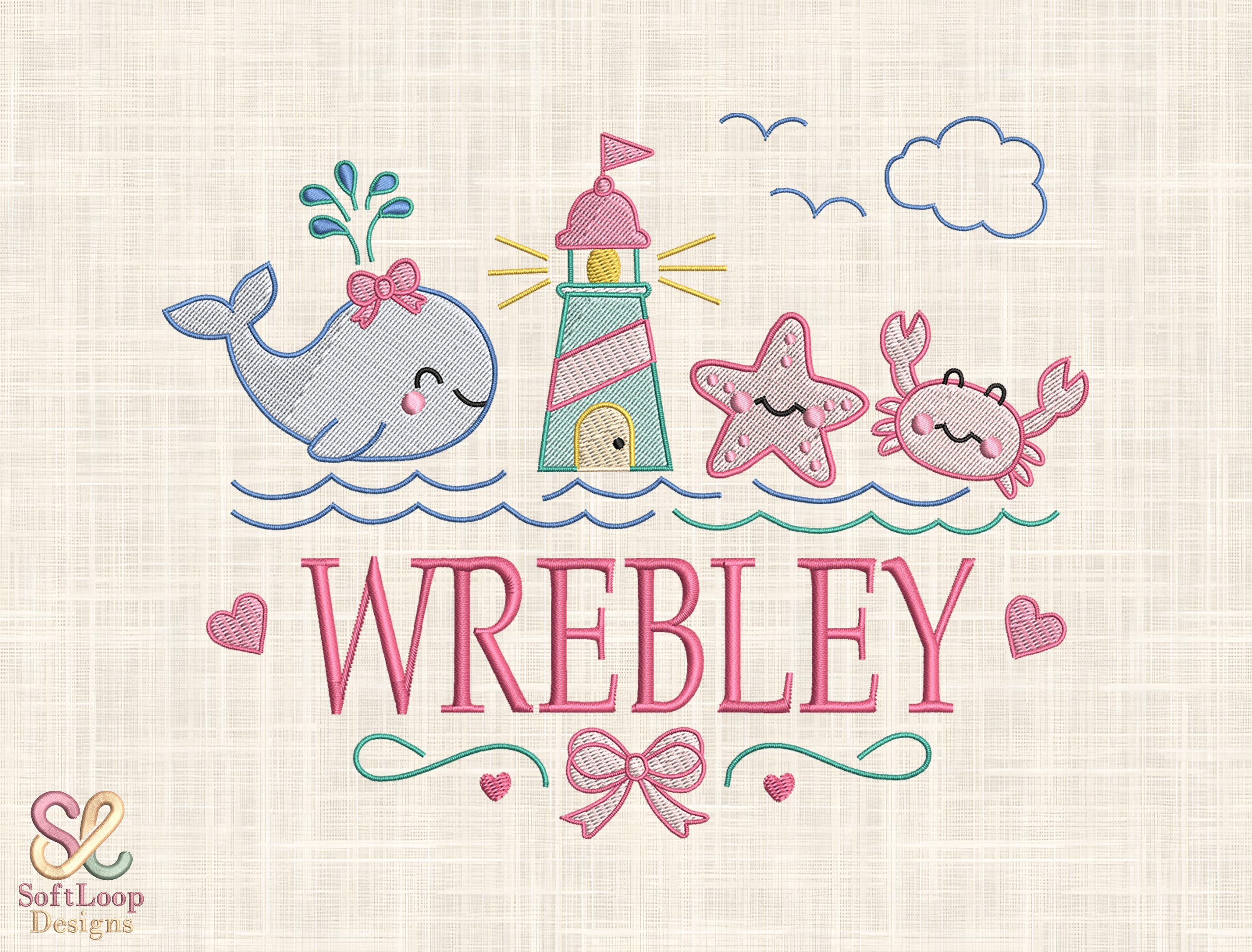 Personalized Ocean Animals Embroidery