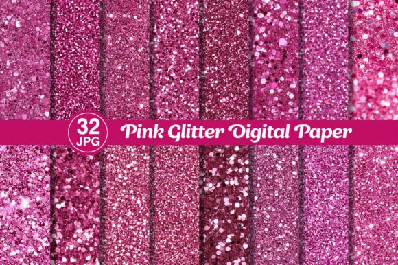 Pink Glitter Digital Paper