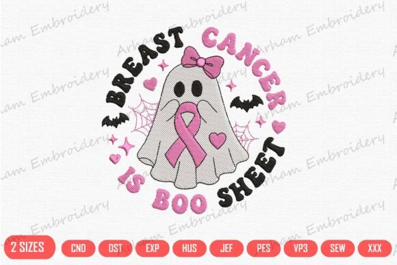 Pink Ribbon Ghost Halloween