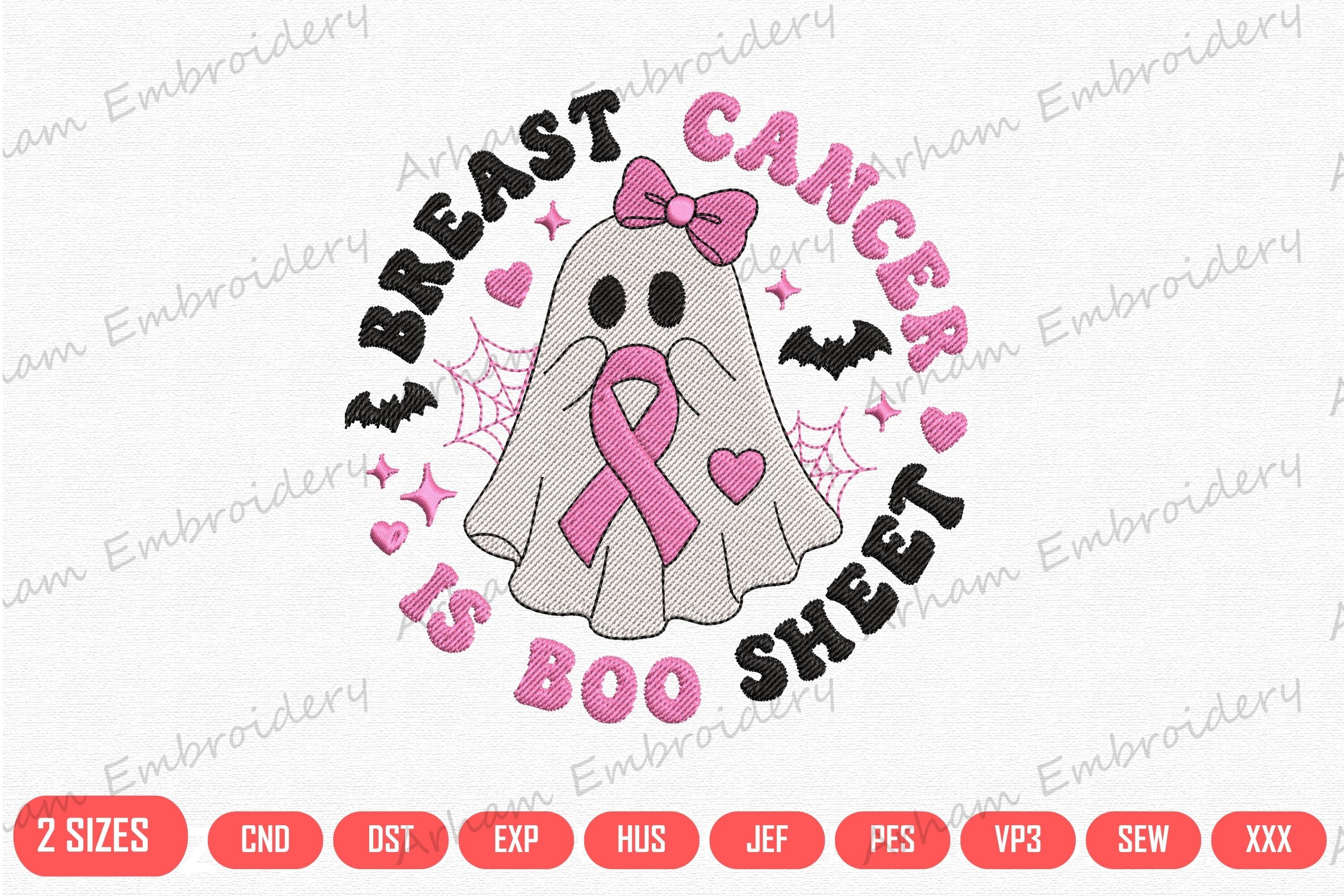 Pink Ribbon Ghost Halloween