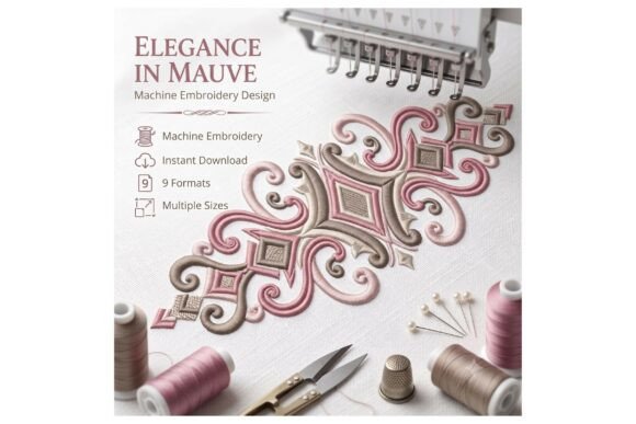 Pink Taupe Ornamental Border