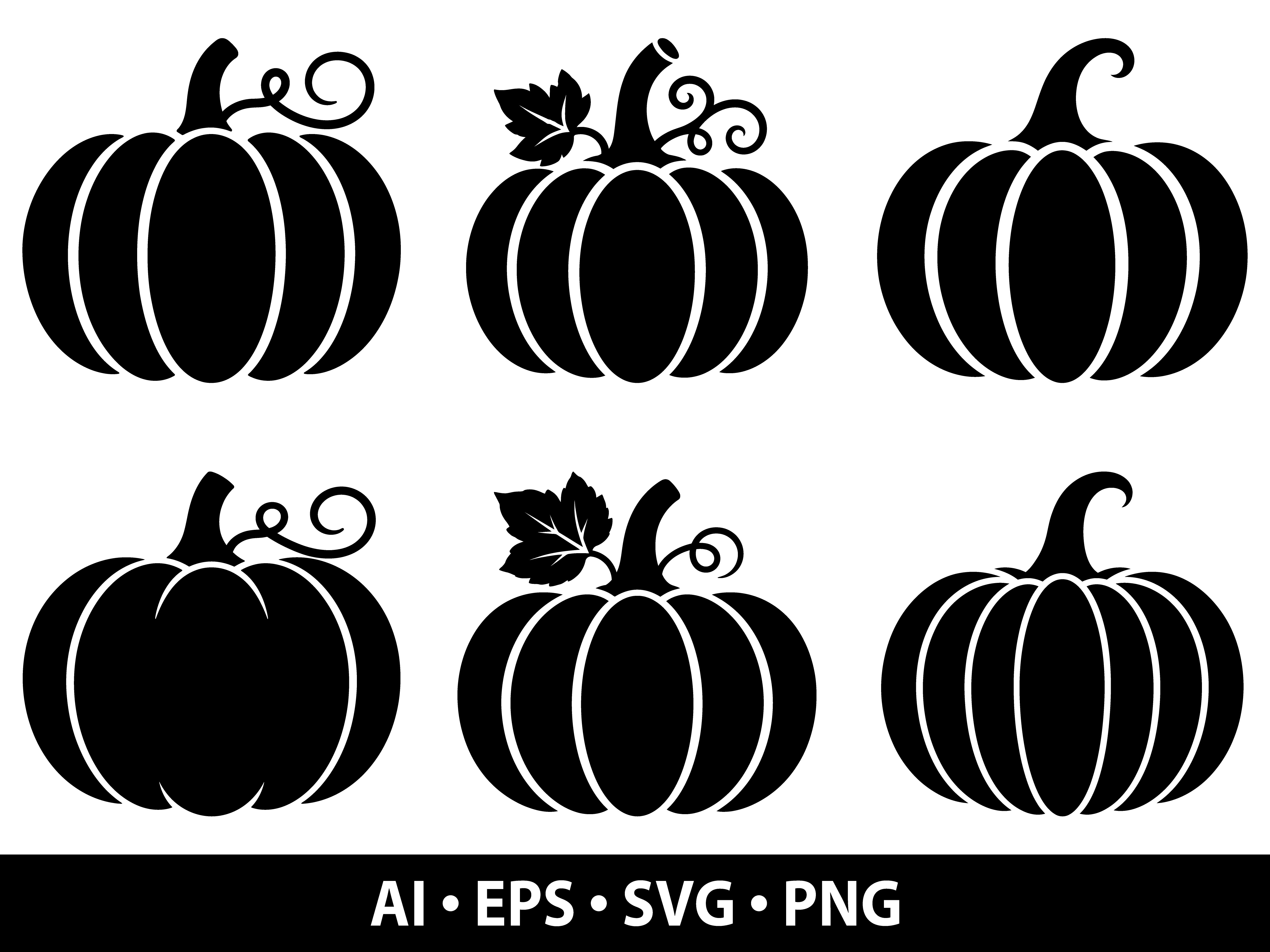 Pumpkin Silhouette SVG Bundle