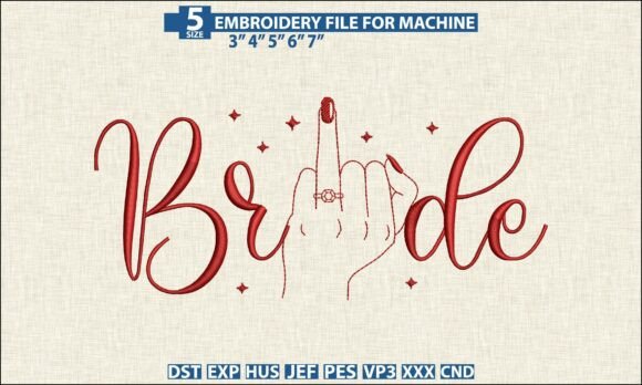 Sassy Bride Pattern DST PES Embroidery