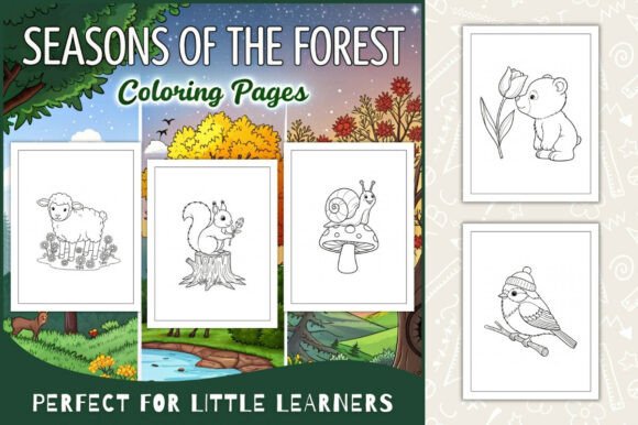 Seasons of the Forest Coloring Pages