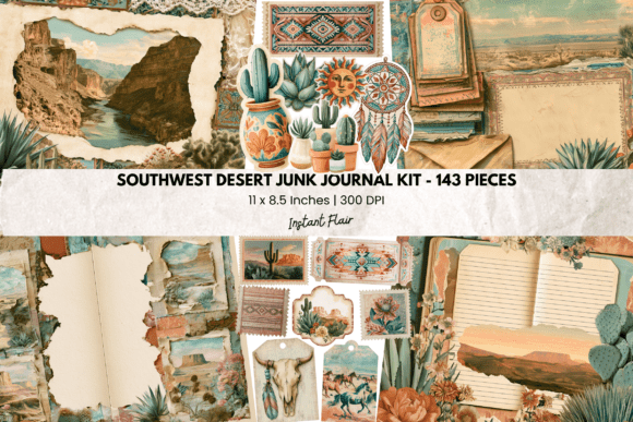 Preview of Southwest Desert Junk Journal Kit