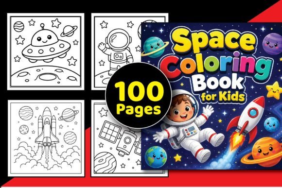 Preview of Space Coloring Pages for Kids coloring pages for kids
