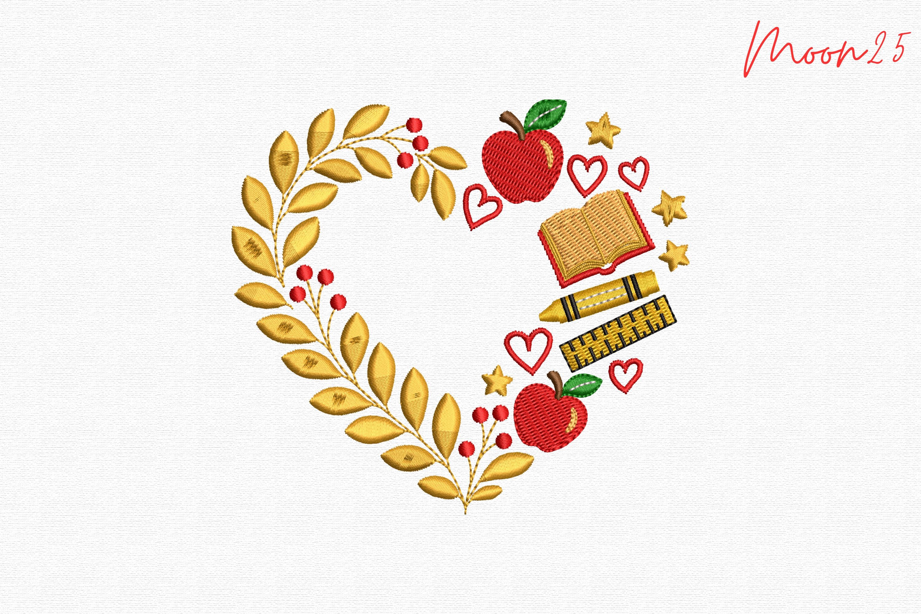 Teacher Heart Wreath