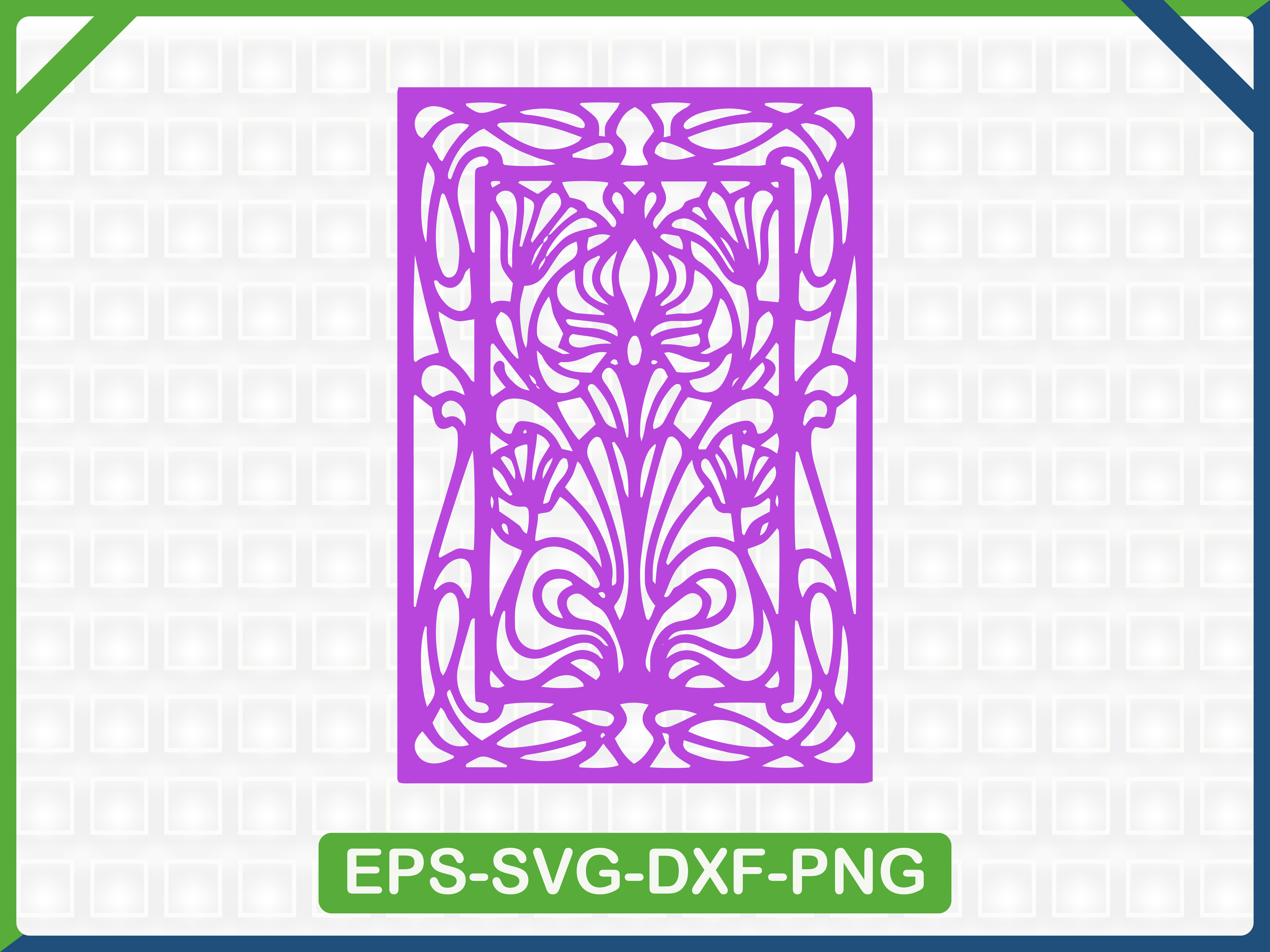 Vintage Floral Panel SVG