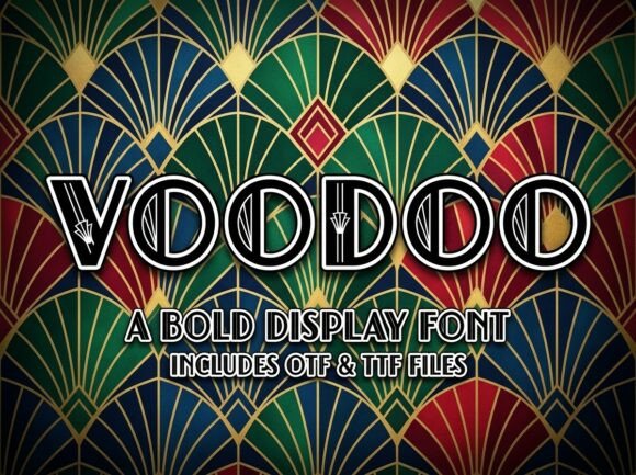 Preview specimen of Voodoo decorative font