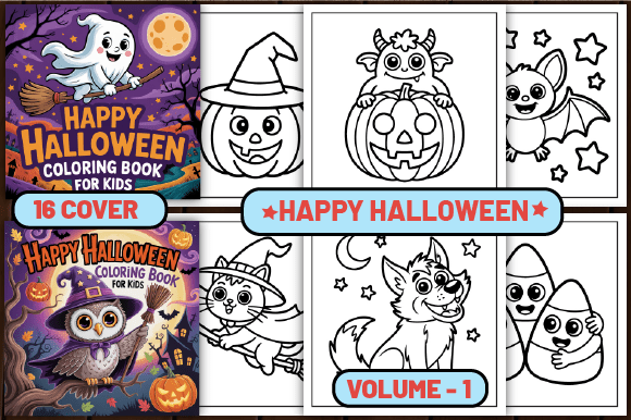 50 Happy Halloween Color Pages for Kids