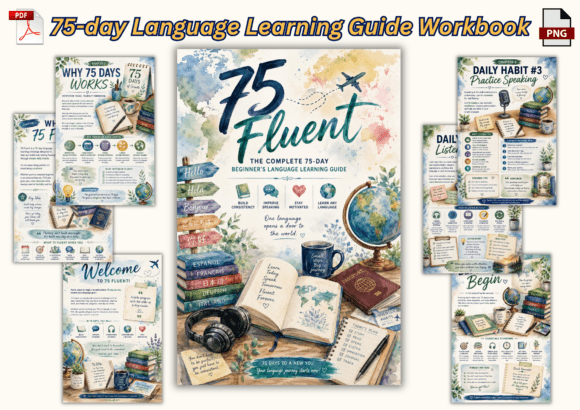 75-Day Language Learning Guide Workbook