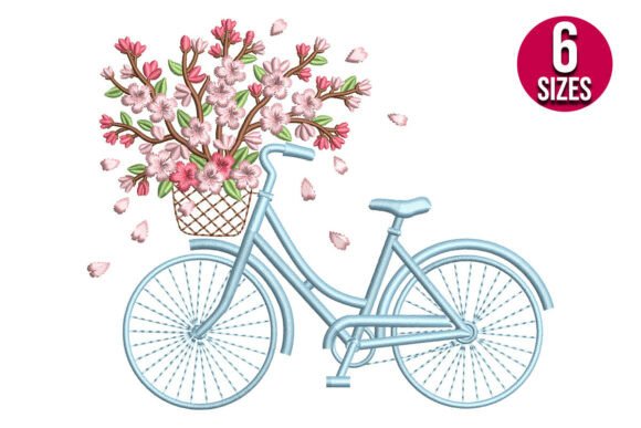 Cherry Flowers Bike, Floral Bicycle