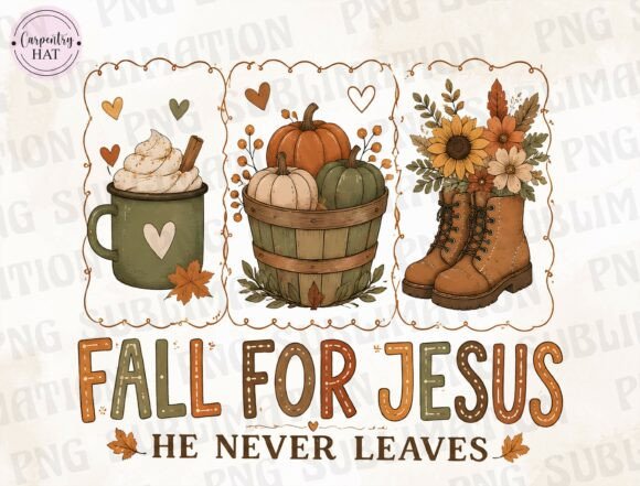 Christian Autumn Sublimation Design