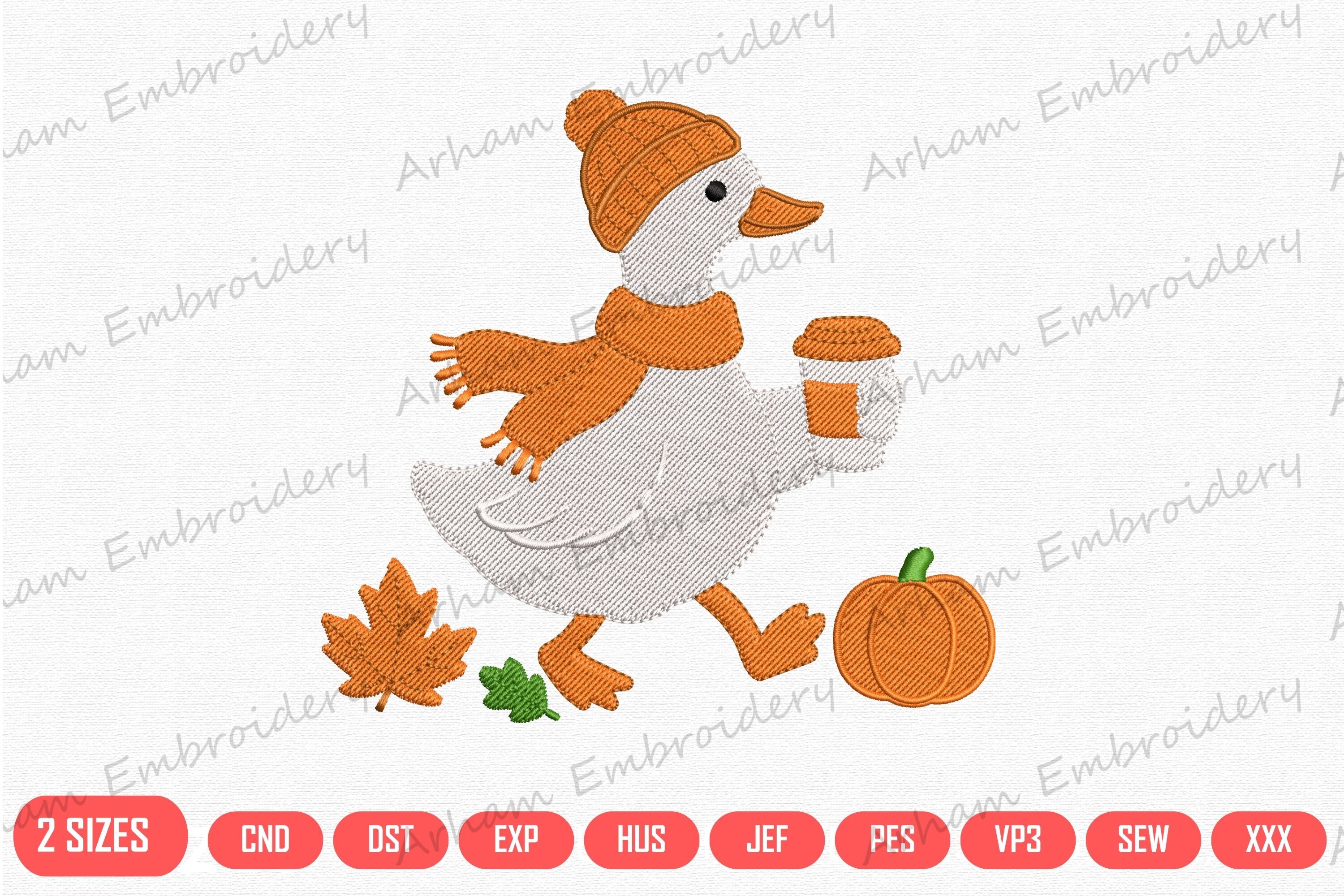 Cozy Fall Goose with Coffee