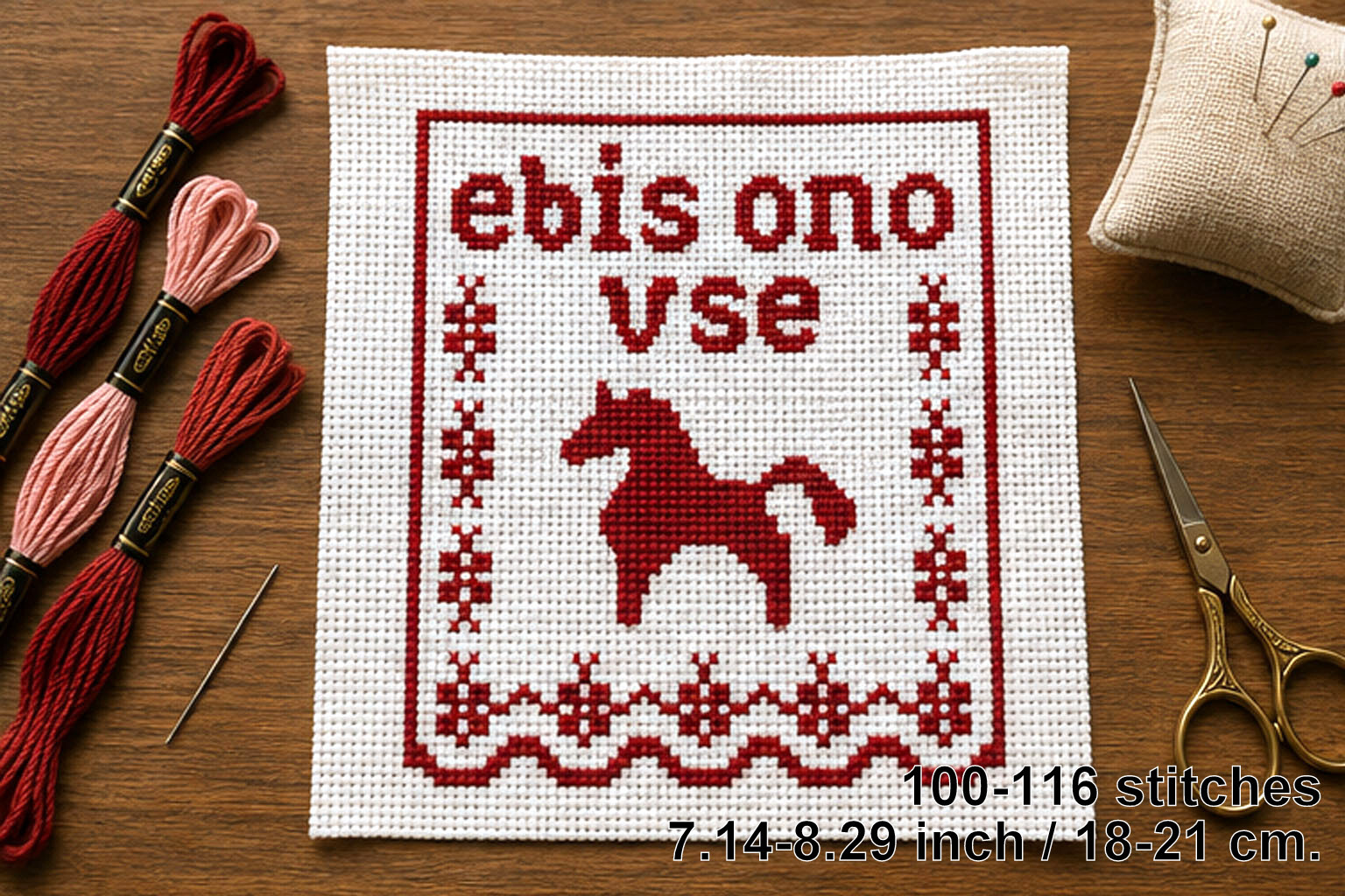 Cross Stitch Pattern Ebis Ono Vse Koniom