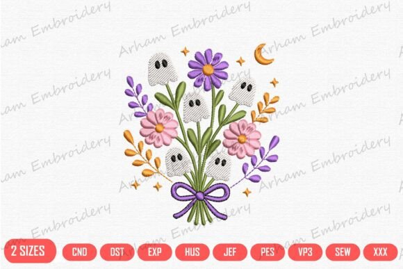 Cute Halloween Ghost Flower Bouquet
