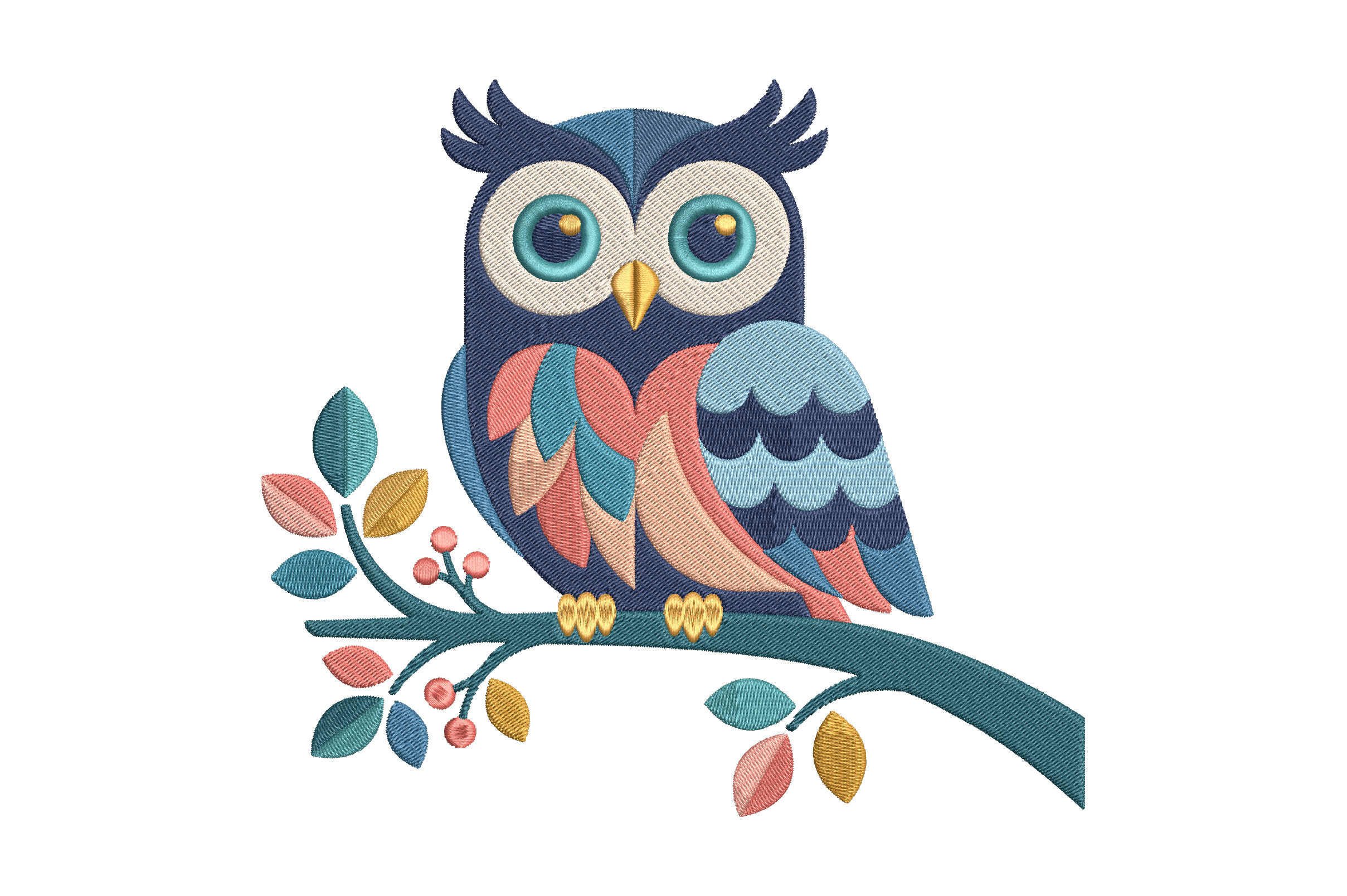 Cute Owl Embroidery Design