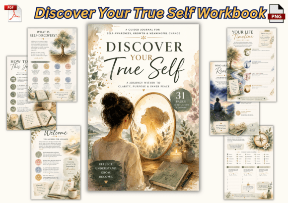 Discover Your True Self Journal Workbook