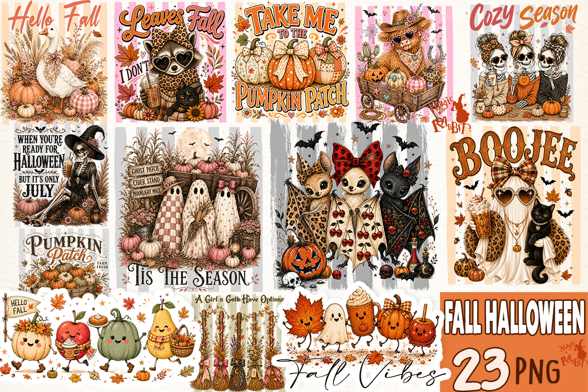 Fall Halloween Sublimation Bundle — Halloween PNG design preview