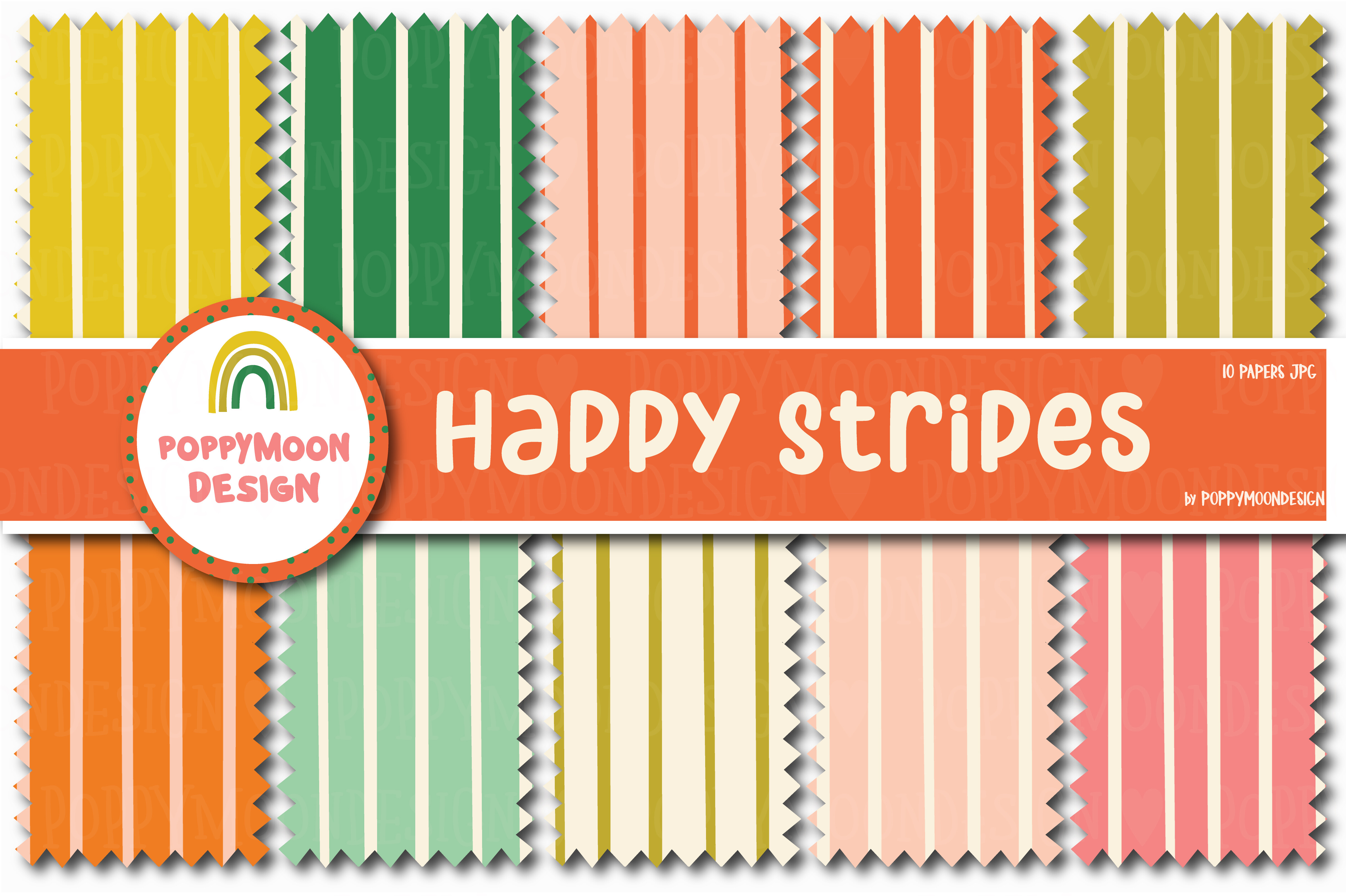 Happy Stripes Paper Set