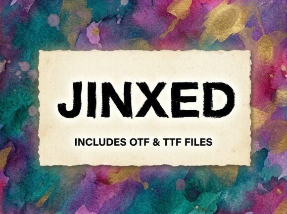 Preview specimen of Jinxed decorative font