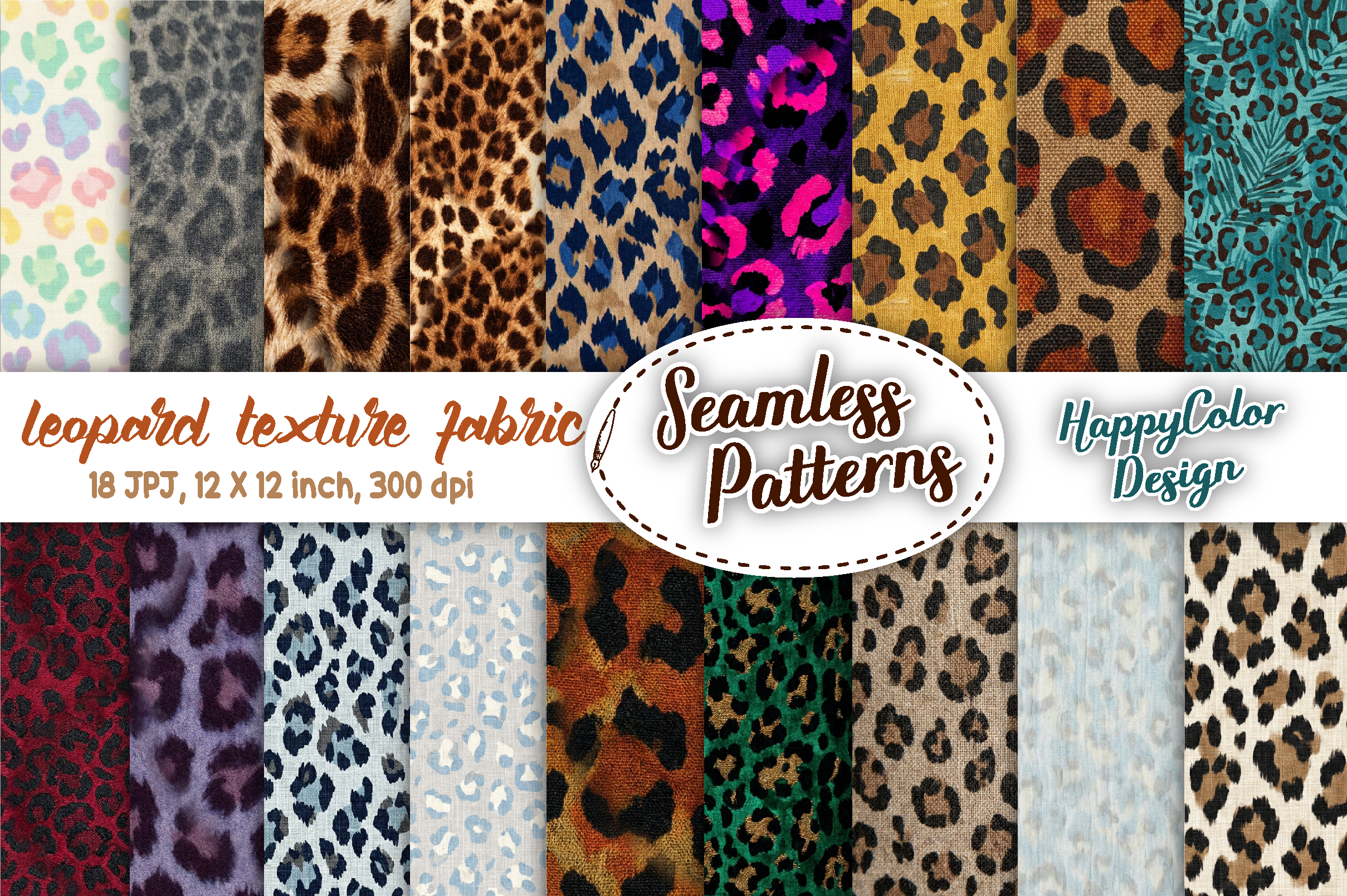 Leopard Texture Fabric Seamless Patterns