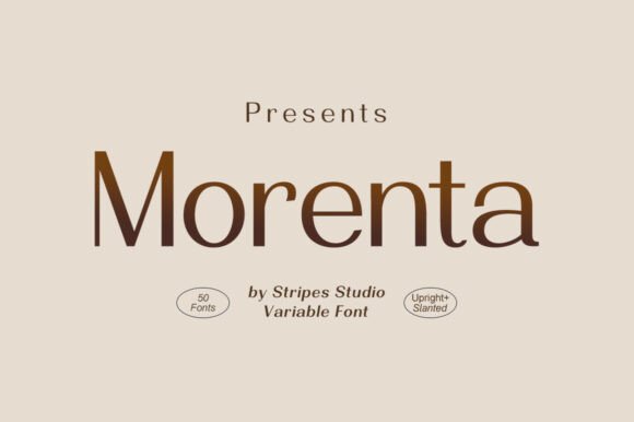 Preview specimen of Morenta sans serif font