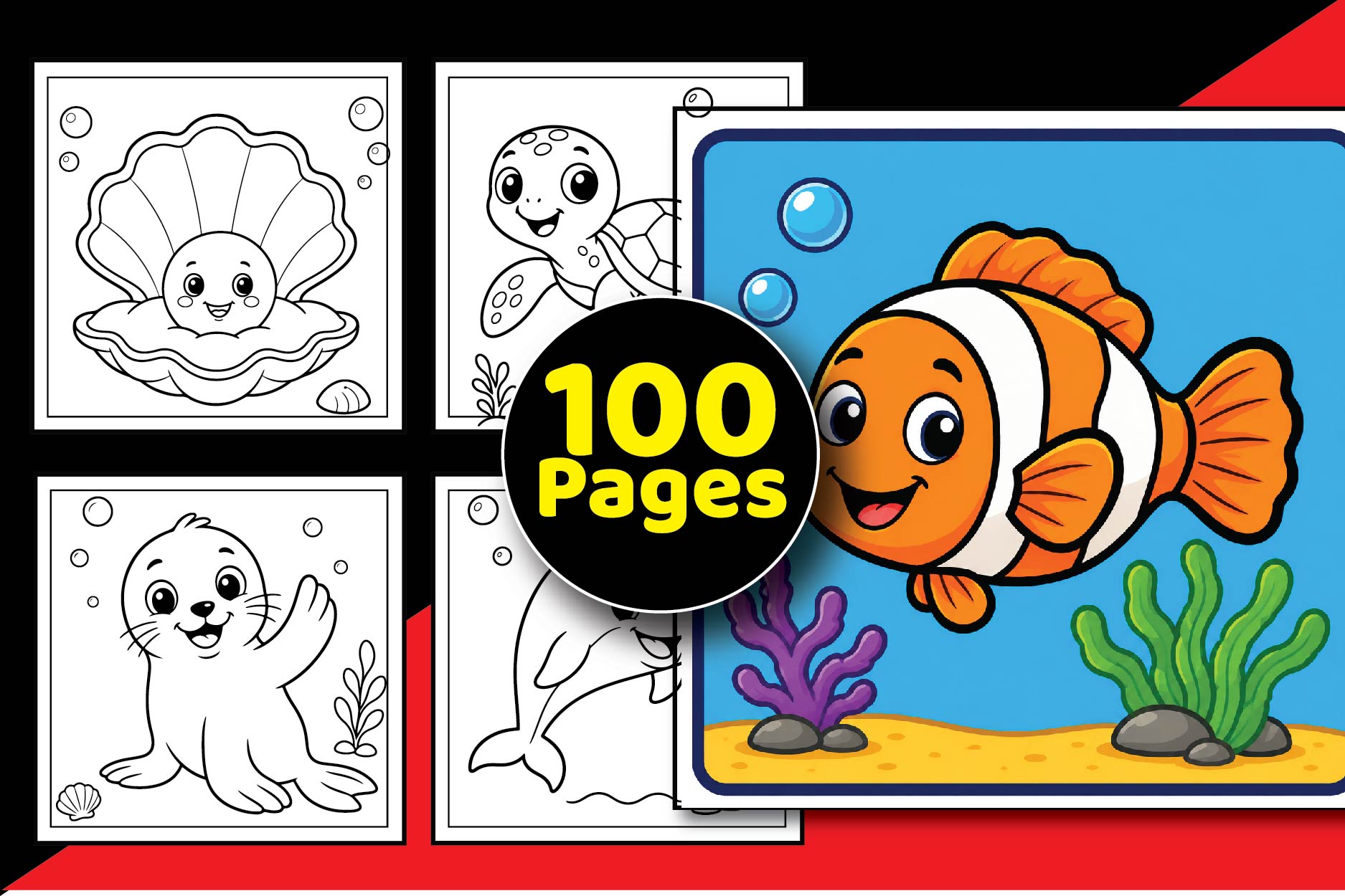Ocean Buddies Kids Coloring Book