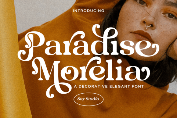 Preview specimen of Paradise Morelia - Decorative Retro decorative font
