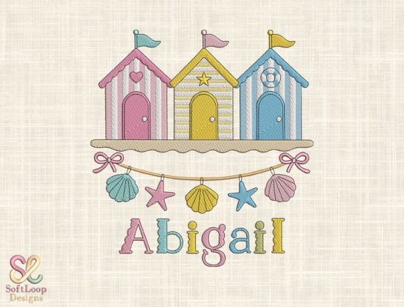 Personalized Beach Embroidery Design