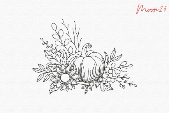 Pumpkin Sunflower Floral