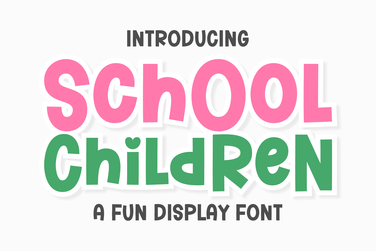 School Children preview - cheerful font for children's school designs