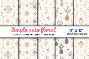 Ditsy Simple Pattern Simple Cute Floral Pattern Ditsy Bundle Graphic by Styled Stock ...