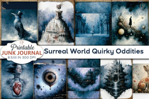 Preview of Surreal Quirky Oddities Junk Journal