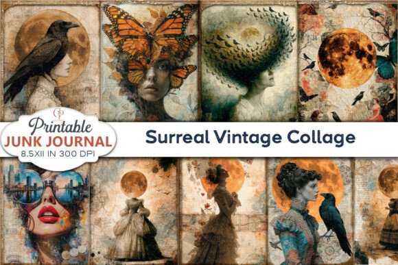Preview of Surreal Vintage Collage Junk Journal