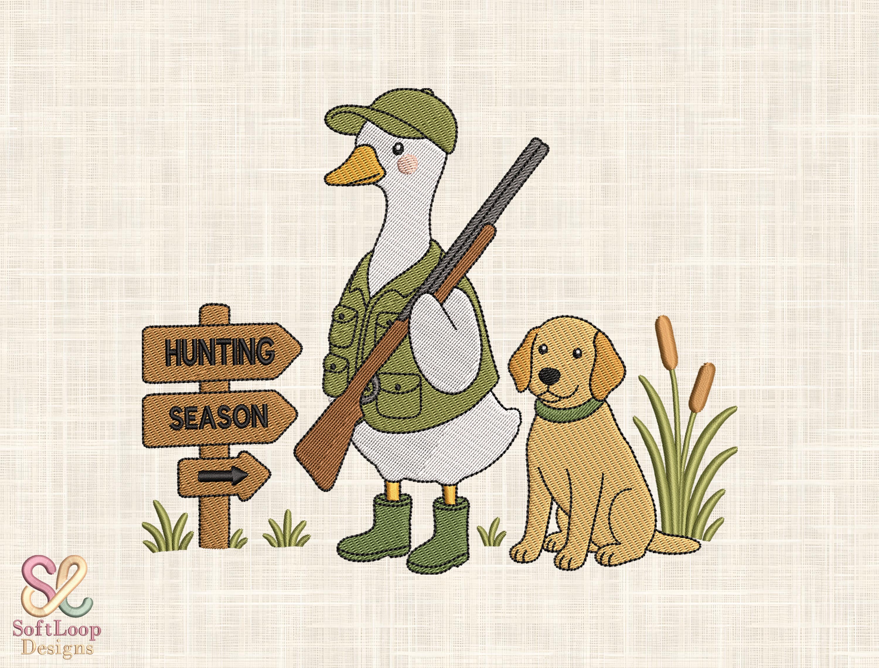 Whimsical Hunting Embroidery Design