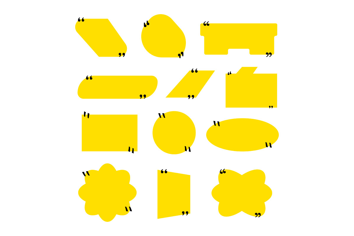Yellow Creative Quote Box Collection