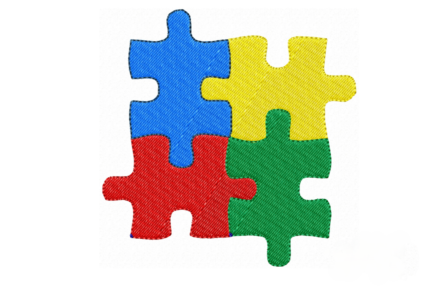 Autism Puzzle Embroidery Design File