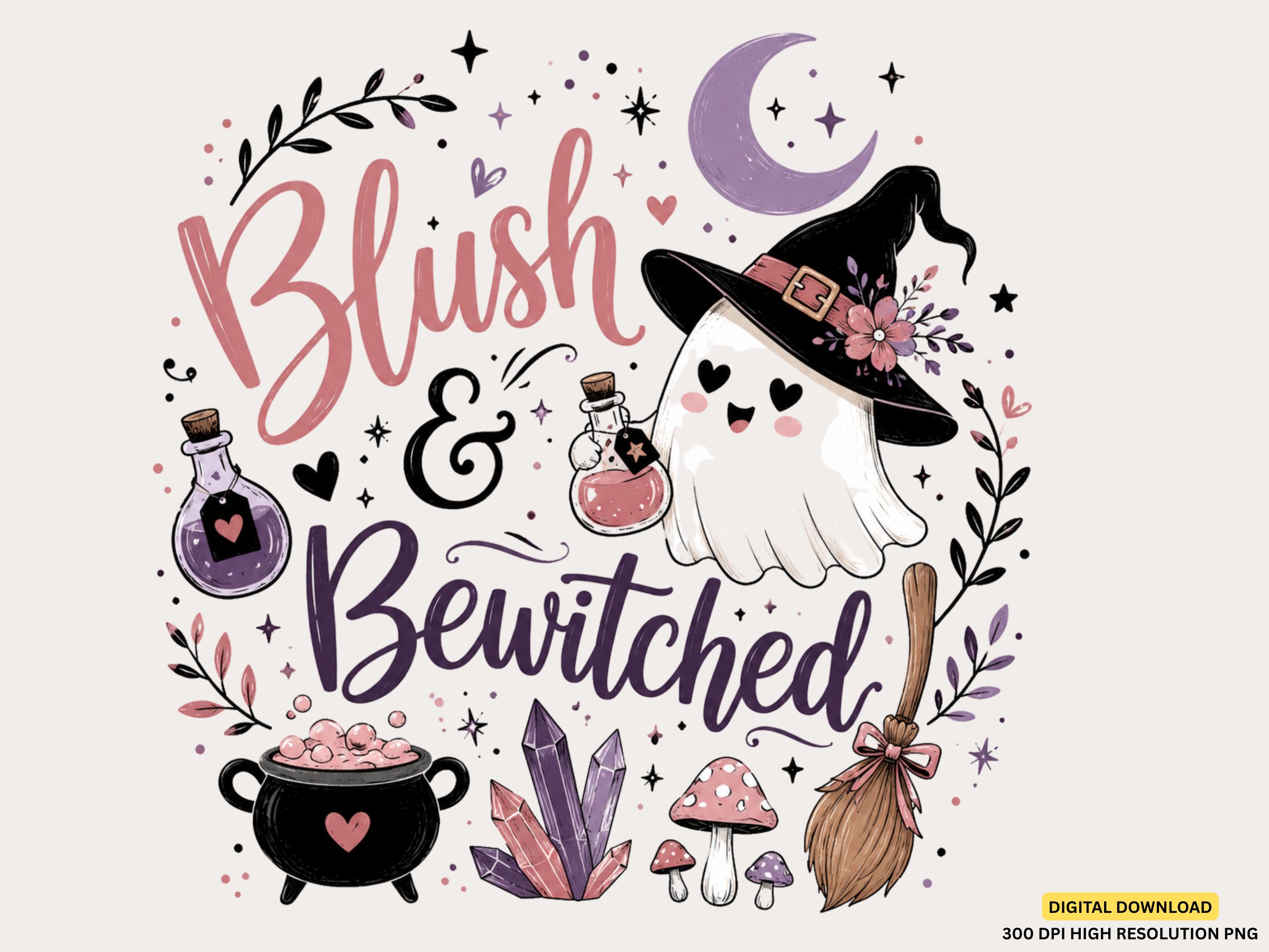 Blush & Bewitched PNG Graphic by SvgCuttingShop · Creative Fabrica