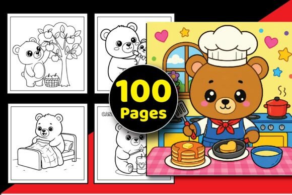 Bold Easy Bear Fun Coloring Book Kids
