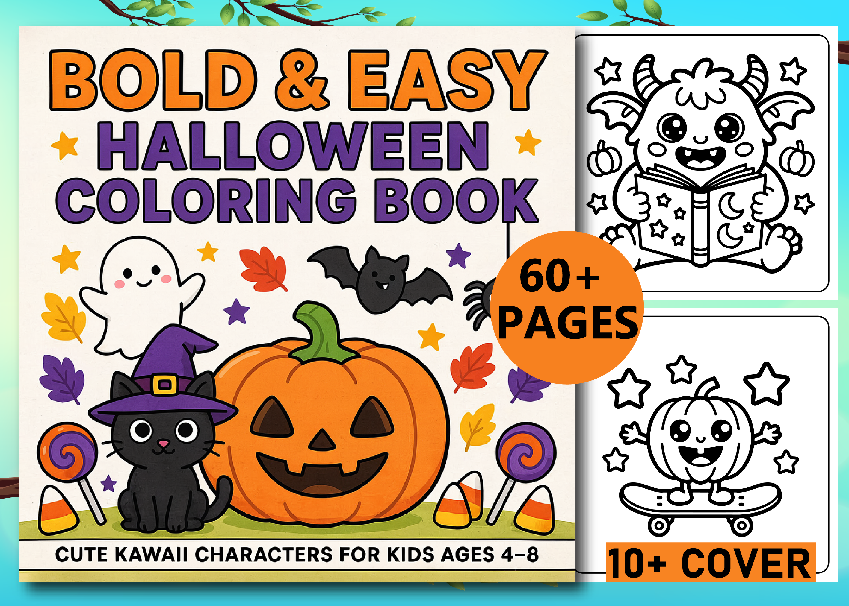 Bold & Easy Halloween Coloring Book