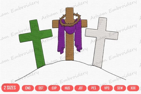 Christian Easter Three Crosses