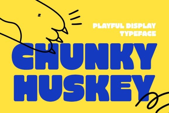 Preview specimen of Chunky Huskey sans serif font