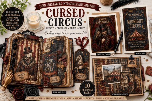 Cursed Circus Mini Kit Printable Pack
